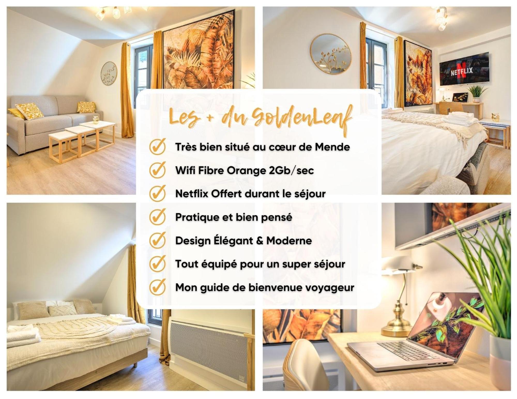 芒德Le Goldenleaf - Netflix/Wi-Fi Fibre - Sejour Lozere公寓 外观 照片
